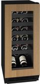 U-Line® 1-Class 15" 3.0 Cubic Feet Black Freestanding/Built In Wine Refrigerator-0