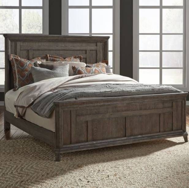 Liberty Furniture Artisan Prairie Gray Dusty Wax Panel Bed-2