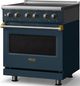Viking® 5 Series 30" Squall Pro Style Electric Range with Brushed Brass Trim-3
