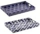 A & B Home Anthony Venetucci 2-Piece Blue/White Tray Set-0