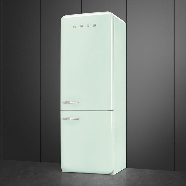 Smeg Retro Style 28 in. 18.0 Cu. Ft. Black Bottom Freezer Refrigerator-3