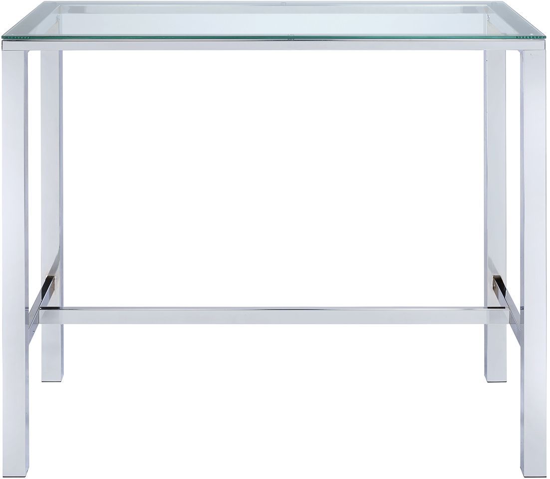 Coaster® Tolbert Chrome Bar Table with Glass Top