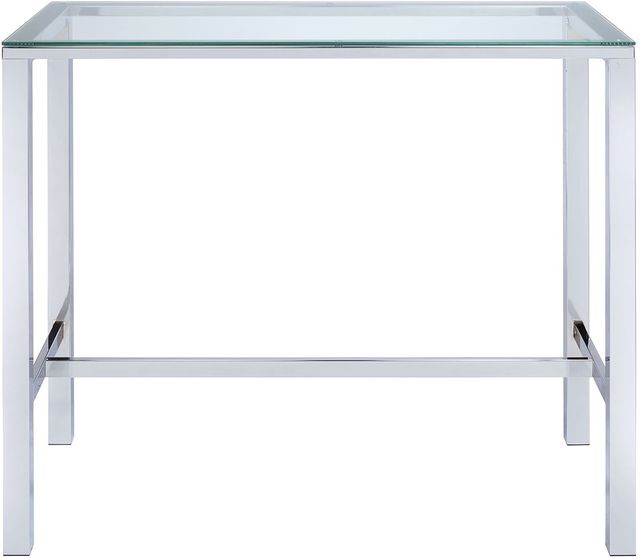 Coaster® Tolbert Chrome Bar Table with Glass Top-0