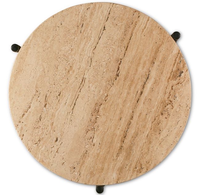 Home Trends & Design Nola Beige/Black Side Table-1