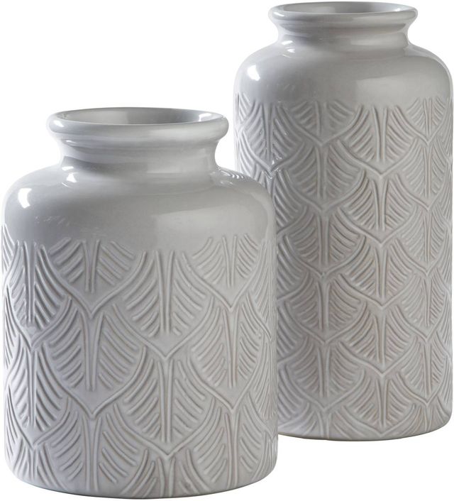 Signature Design by Ashley® Edwinna 2-Piece Gray Vase Set-0