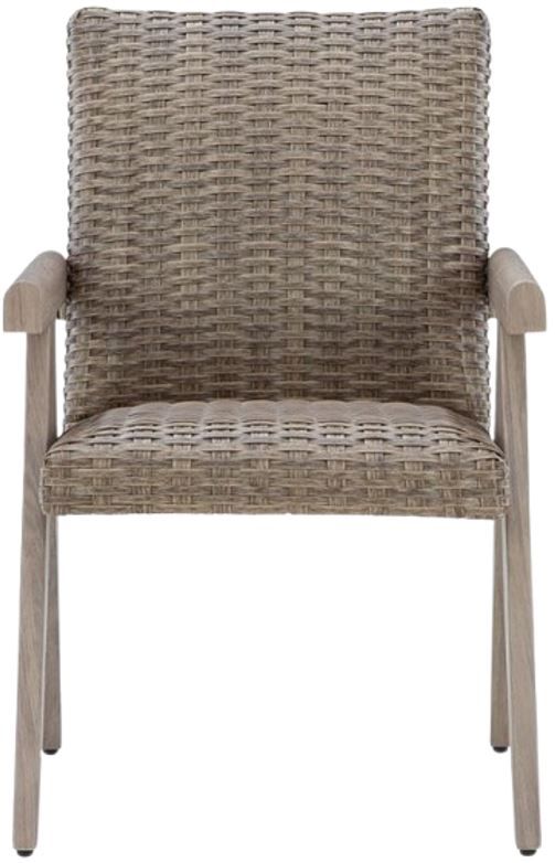 Signature Design by Ashley® Cliff Trails Beige Aluminum Outdoor Arm Chair-1