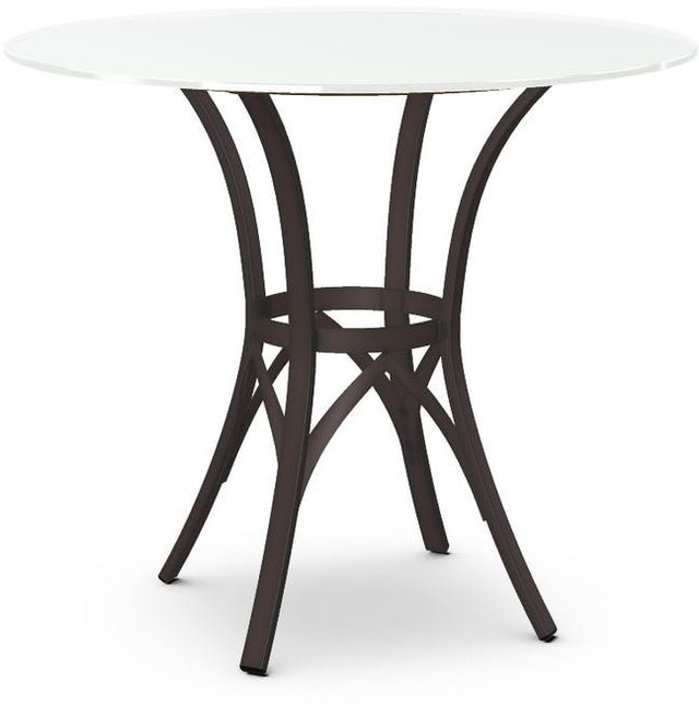 Amisco Customizable Kai 42" White Glass Counter Height Table-0