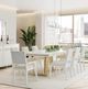 Michael Amini® Palm Gate Cloud White Rectangular Dining Table-1