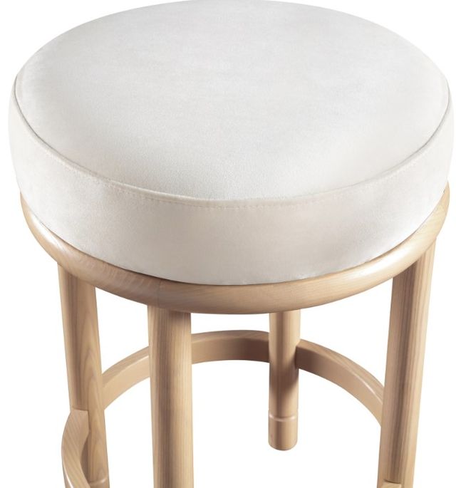 Meridian Furniture Monette Cream/Natural Upholstered Counter Stool-2