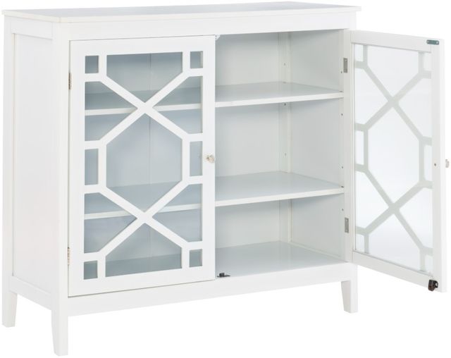 Linon Fetti White Large Cabinet-3