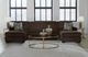Signature Design by Ashley® Kimlee 3-Piece Chocolate U-Shape Sectional and Double Chaise-1