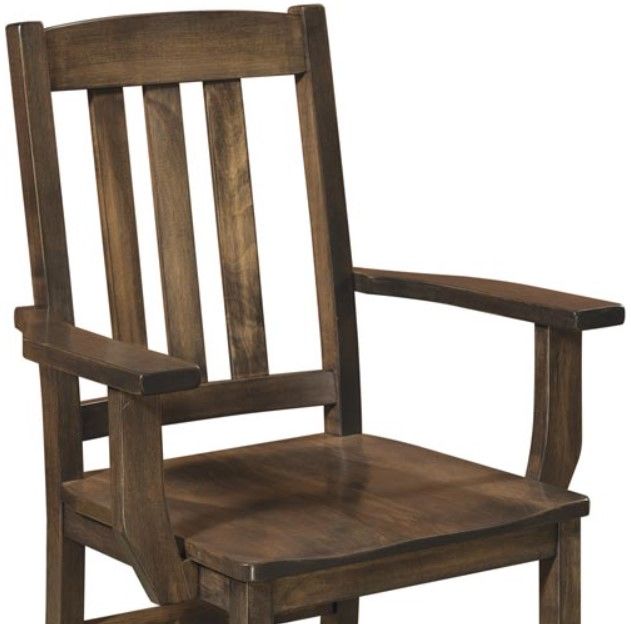 Urban Collections by Yutzy Woodworking Lodge Brown Office Arm Chair-1