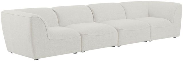 Meridian Furniture Miramar 4-Piece Cream 142" Upholstered Modular Sofa-0