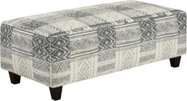 Fusion Furniture Handwoven Slate Riverdale Toca Madera Slate  Cocktail Ottoman-0
