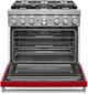 KitchenAid® 36" Passion Red Pro Style Dual Fuel Range-1