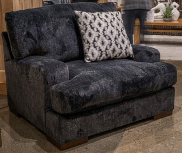 Benchcraft® Whitmore Manor Black Pearl Chair and a Half-1