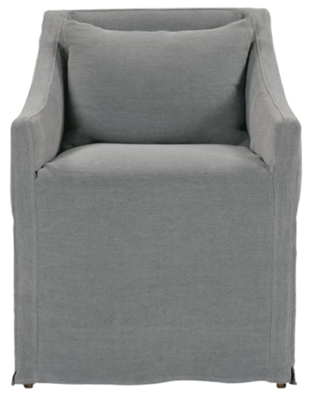 Rowe® Customizable Odessa Slipcovered Dining Arm Chair with Castered Legs-0