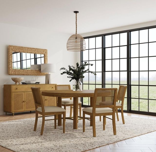 Coaster® Arini 5-Piece Cream/Sand Wash Dining Set-1
