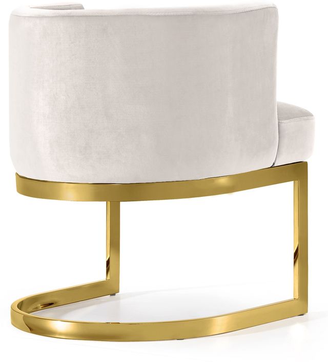 Meridian Furniture Gianna Cream/Gold Velvet Dining Chair-2