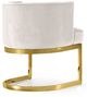 Meridian Furniture Gianna Cream/Gold Velvet Dining Chair-2