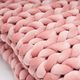 Hush Knit Dusty Rose Weighted Blanket-1