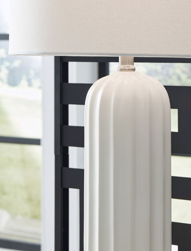 Signature Design by Ashley® Clarkland 2-Piece White Table Lamp Set-4