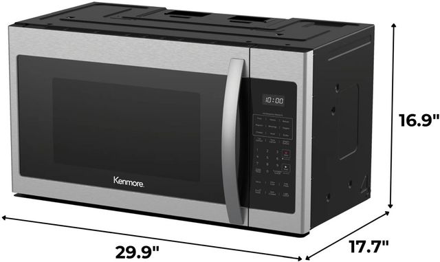 Kenmore 30'' 1.7 Cu. Ft. Stainless Steel Over The Range Microwave with 10 Auto Cook Options-2
