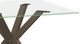 Amisco Customizable Asterisk Clear Glass Square Table with Starburst Stand-1