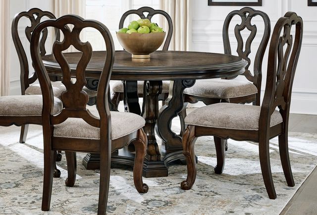 Signature Design by Ashley® Maylee Dark Brown 60" Dining Table-6