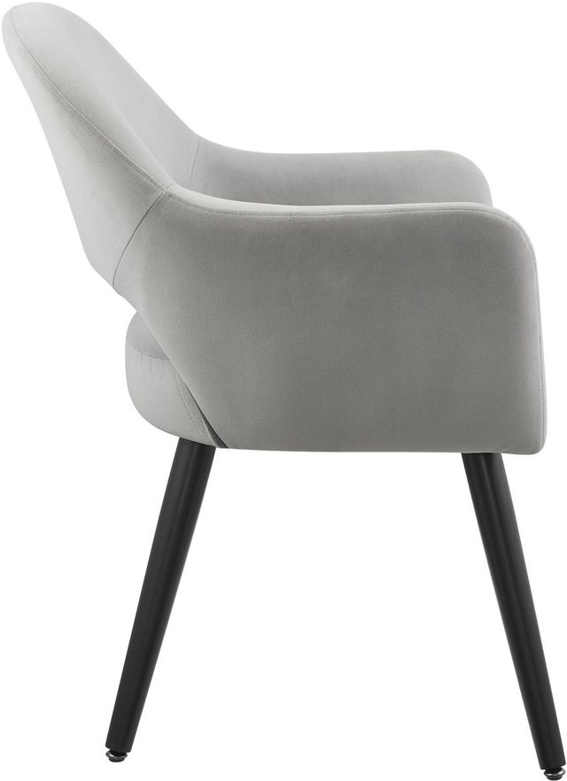 Powell® Sabine Light Grey Velvet Arm Chair-4