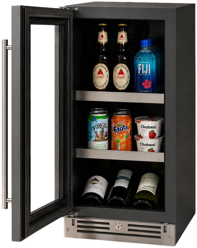 XO 15" 3.3 Cu. Ft. Fingerprint Resistant Stainless Steel Beverage Center with Glass Door-2