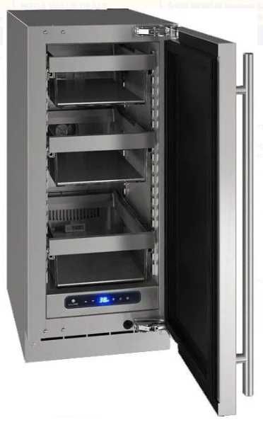 U-Line® Brown/Stainless Steel 15" Undercounter Compact Refrigerator-1