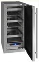U-Line® Brown/Stainless Steel 15" Undercounter Compact Refrigerator-1