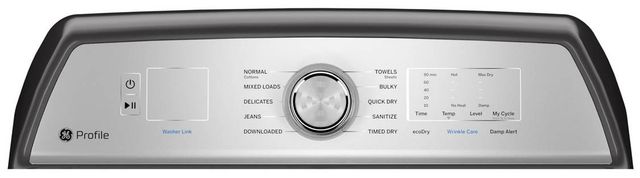 GE Profile™ 7.4 Cu. Ft. Diamond Gray Front Load Natural Gas Dryer -3