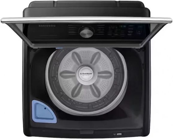 Samsung 4.6 Cu. Ft. Brushed Black ActiveWave™ Agitator Top Load Washer-2