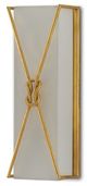 Currey & Company Ariadne Contemporary Gold Leaf Large Wall Sconce-1