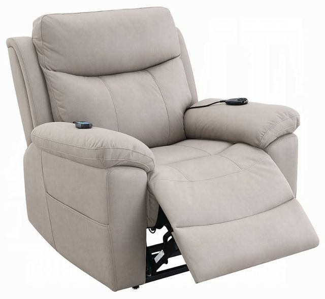 ACME Furniture Chriki Light Gray Power Lift Recliner with Heat and Massage-1