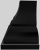 Vent-A-Hood® Designer Series 48" Black Wall Mounted Range Hood-2