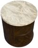 Magnussen Home® McPherson White Top End Table with Burnt Umber Base-4