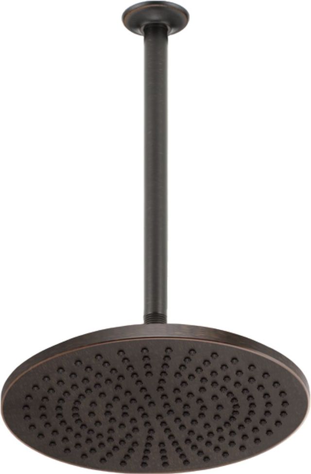 Brizo Essential™ Venetian Bronze® 13.44" Ceiling Mount Shower Arm and Round Flange-2