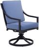 GatherCraft Charlotte Baltic Brown/Splendor Denim Aluminum Outdoor Swivel Rocker Chair-0