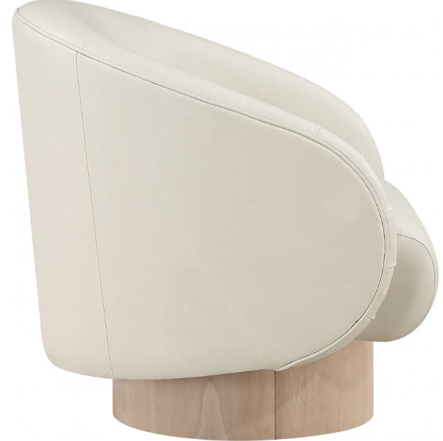 Meridian Furniture Gibson Cream Vegan Leather Swivel Chair-2
