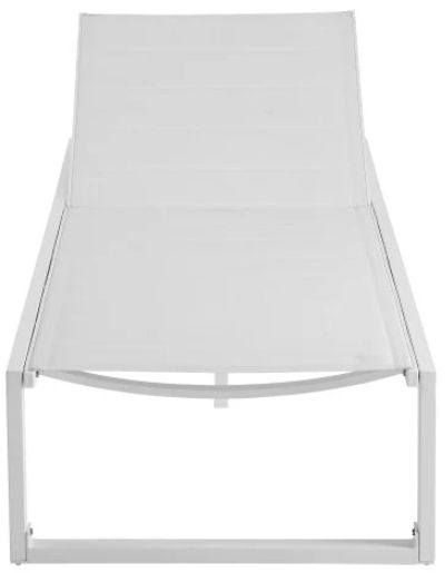 Linon Alora White Aluminum/Fabric Chaise Lounge-2