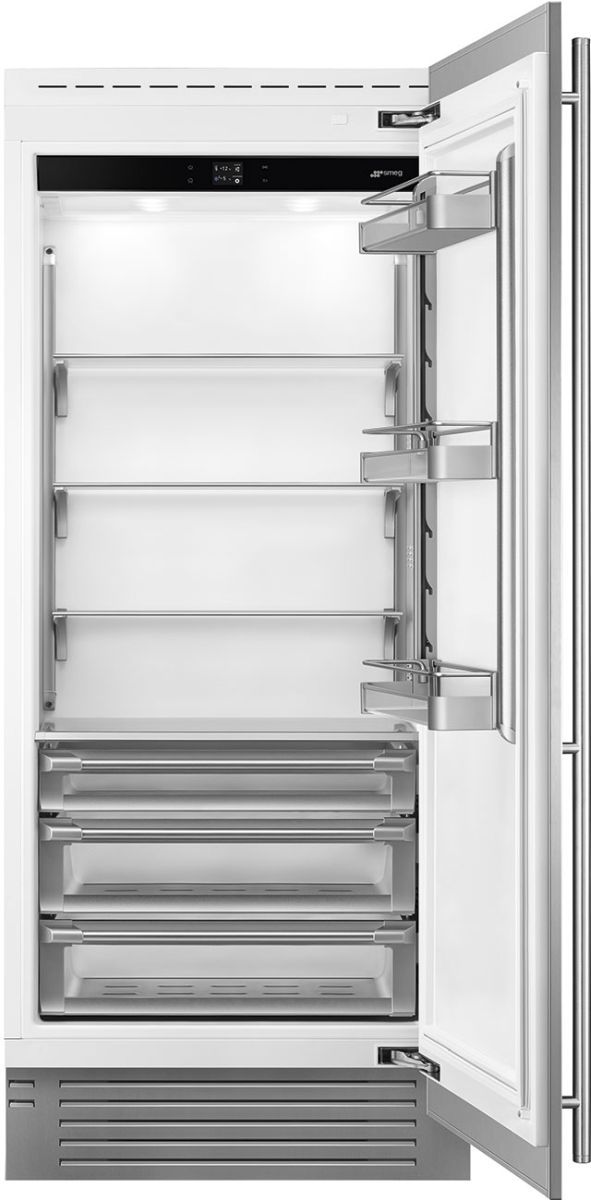 Smeg 36" 21.5 Cu. Ft. Stainless Steel Built-In Column Refrigerator-1