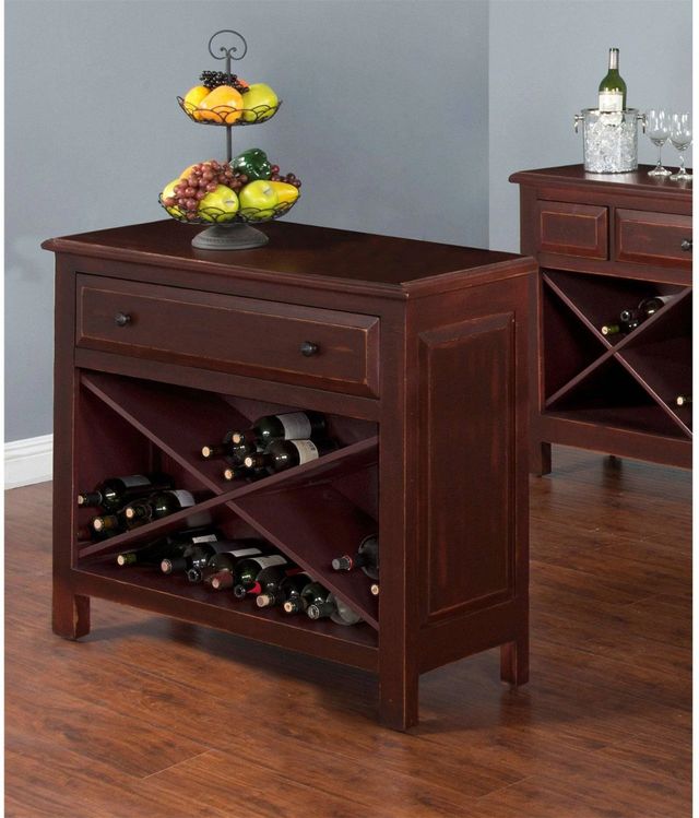Sunny Designs™ Red Accent Chest with Wine Storage-1
