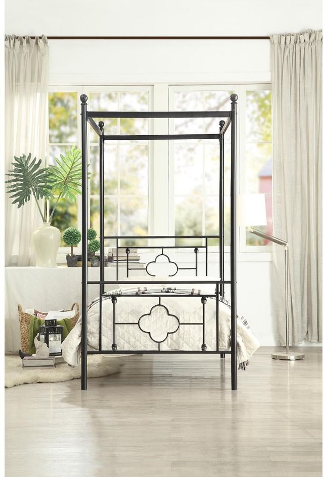 Mazin Furniture Hosta Twin Canopy Bed-3