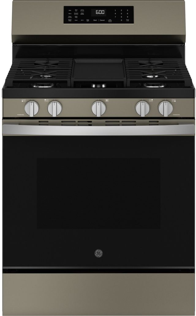 GE® 30'' Fingerprint Resistant Slate Freestanding Gas Range-0