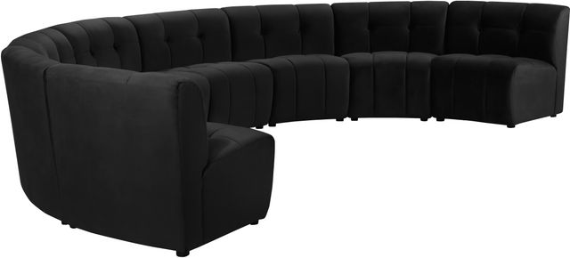 Meridian Furniture Limitless 8-Piece Black Velvet Modular Sectional-1