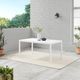 Linon Alora White Aluminum Outdoor Dining Table-1