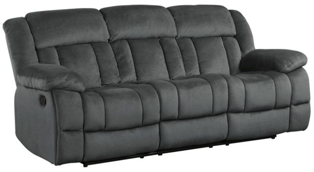 Homelegance® Laurelton Charcoal Double Manual Reclining Sofa-0